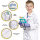 Lesheng Space Scientist Costume for Kids, Lab Coat & Science Kit, Ages 4-8, White, Model 9005