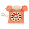 Mentari Toys - Ring Ring Telephone - Solid Wood Retro Chorded Dial Phone for Toddlers - Pretend Play Toy Telephone - Boost Commu