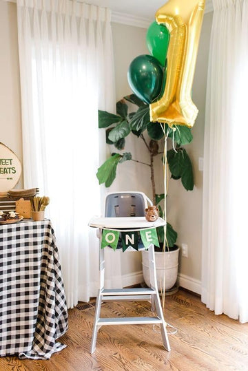 Gold Number 1 Balloon For First Birthday 40 Inch, 1St One Number Balloons Birthday Decorations For Girl Boy Toddler Baby