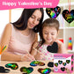 MDCGFOD 50 Pack Valentines Day Gifts for Kids, Rainbow Scratch Heart Crads Valentine Crafts for Kids - Create Magic Color Scratc