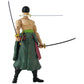 Bandai Anime Heroes Roronoa Zoro 17cm Figurine - Three Sword Style - Plastic - Zoro 3 Swords - Officially Licensed Children's Toy 4+