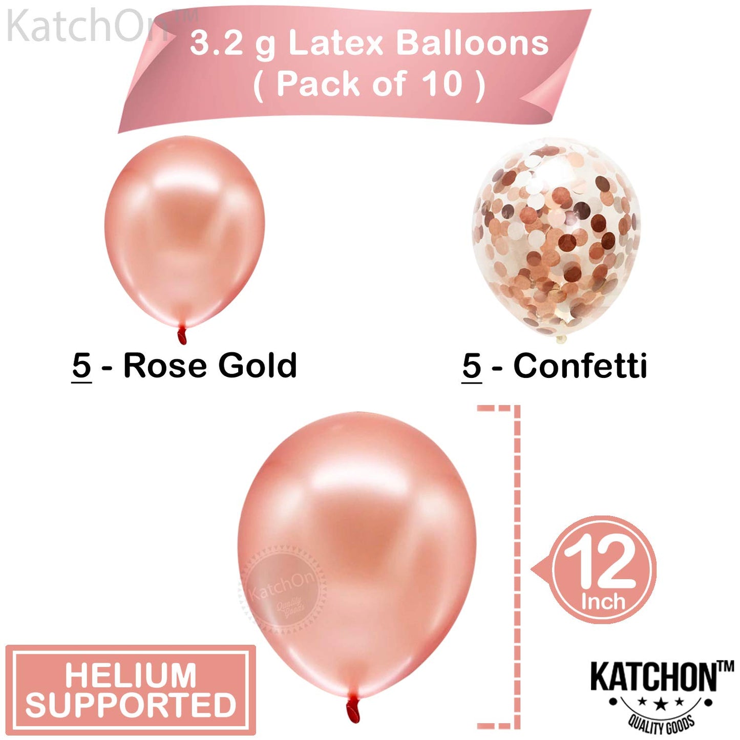 KatchOn Rose Gold 35 Balloon Numbers - 40 Inch Mylar Balloons for 35th Birthday Decorations