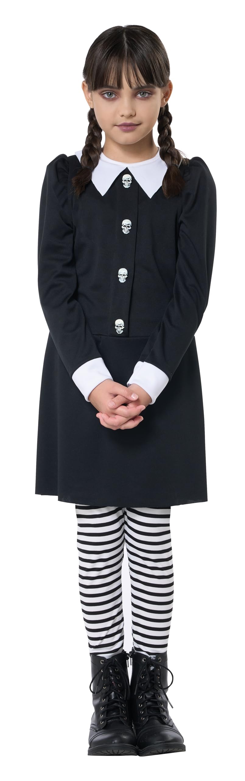 California Costumes, Dreadful Child, Child Size Large, Black/White