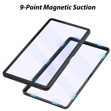 Zinho Graded Card Case Magnetic Aluminum Alloy Slab Protector Display Case Fits 35Pt Psa/Cgc/Csg Cards, Uv Protection (Black)