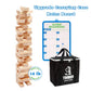 Wood City Giant Tumbling Timber Tower Game (Stacking From 2 To 4 Feet), Classic Jumbo Outdoor Game For Adults Kids Family, 54 Pieces Premium Pine Wood Blocks Toy