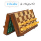Enterro Chess Board Set Wooden Foldable14 X 14 Inch With 2 Extra Queens - Handcrafted Magnetic Chess Pieces