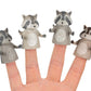 Mcphee 4 Piece Set Finger Raccoons Finger Puppets