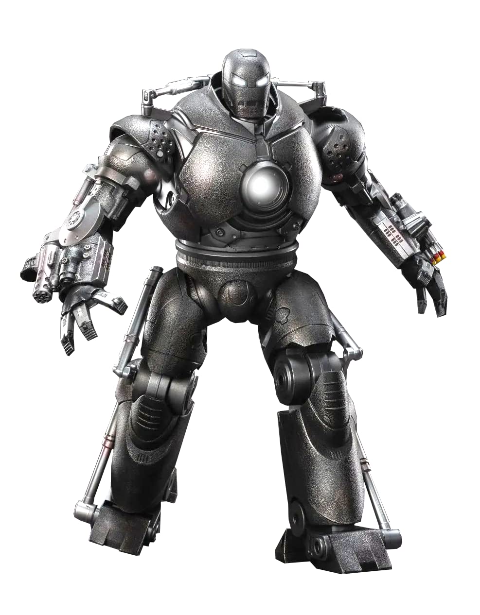 Ovonni 9 Inch Led Iron Monger Toy,Exquisite Painting 20 Joints Movable Collectible Action Figure,Light With Chest And Eyes