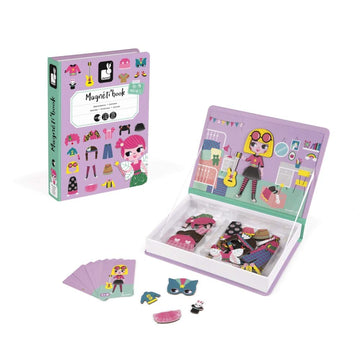 Janod Magnetibook 55 Pc Magnetic Girl'S Costumes Game - Ages 3+ - J02718