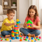 Seburry 60 Pcs Building Blocks Set, Educational Interlocking Bricks, Colourful Construction Toys For Kids
