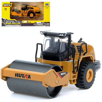 Gemini & Genius Construction Vehicle Toys Road Roller 1/50 Scale Die-Cast Grader Engineering Road Planer Vehicle, Asphalt Drum C