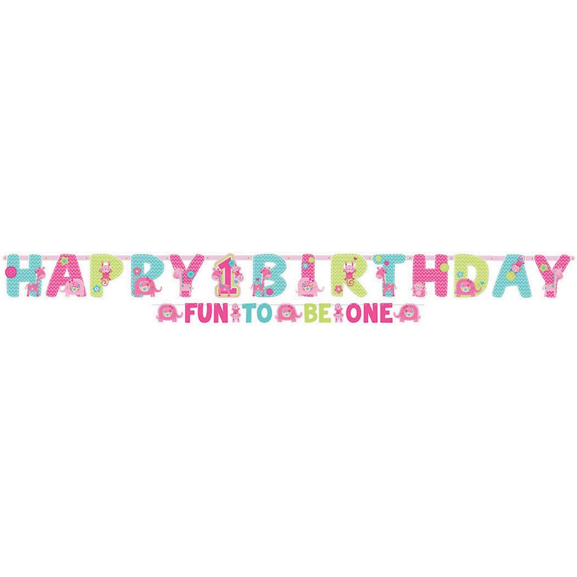 Amscan One Wild Girl 1st Birthday Banner