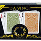 Da Vinci Palermo, Italian 100% Plastic Playing Cards, 2 Deck Set With Hard Shell Case And 2 Cut Cards (Bridge Size Regular Index)