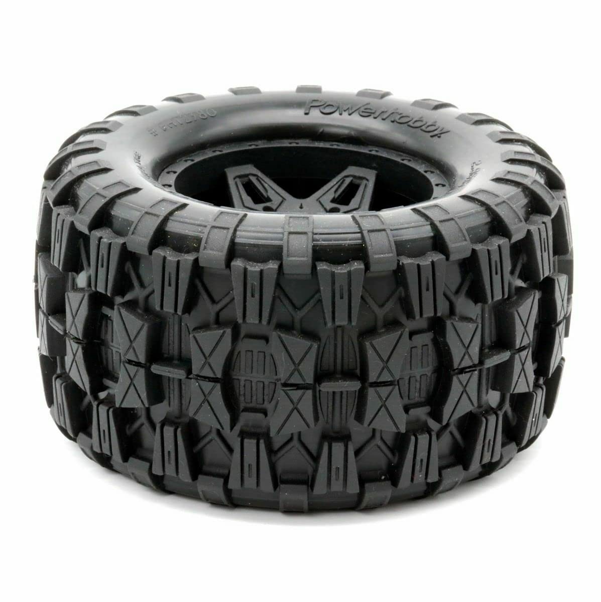 Powerhobby Raptor MX Belted All Terrain Mounted Tires/Wheels 17mm (4) Fits Traxxas Maxx E-Revo Arrma Kraton Outcast