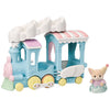 Calico Critters Floating Cloud Rainbow Train Playset with Figure, Multi-Color, Model CC2074, Plastic Toy Vehicle