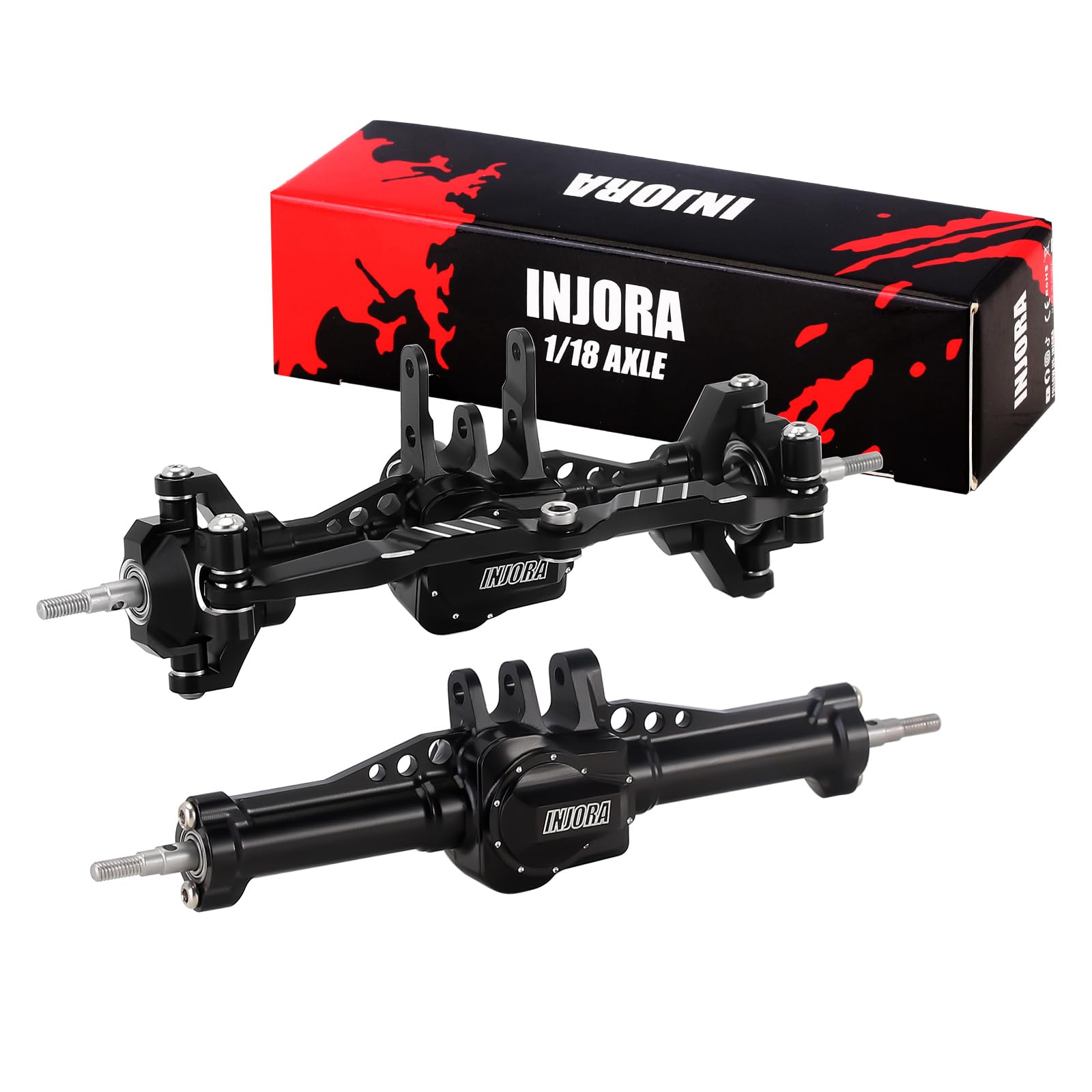 INJORA 47g Front and 38g Rear Complete Axles Set - Stock Length CNC Al ...