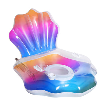 MoKo Pool Floats Adult, Inflatable River Tube Float Pool Lounger Chair for Adult, Large Clamshell Rafts with Handles Cup Holders