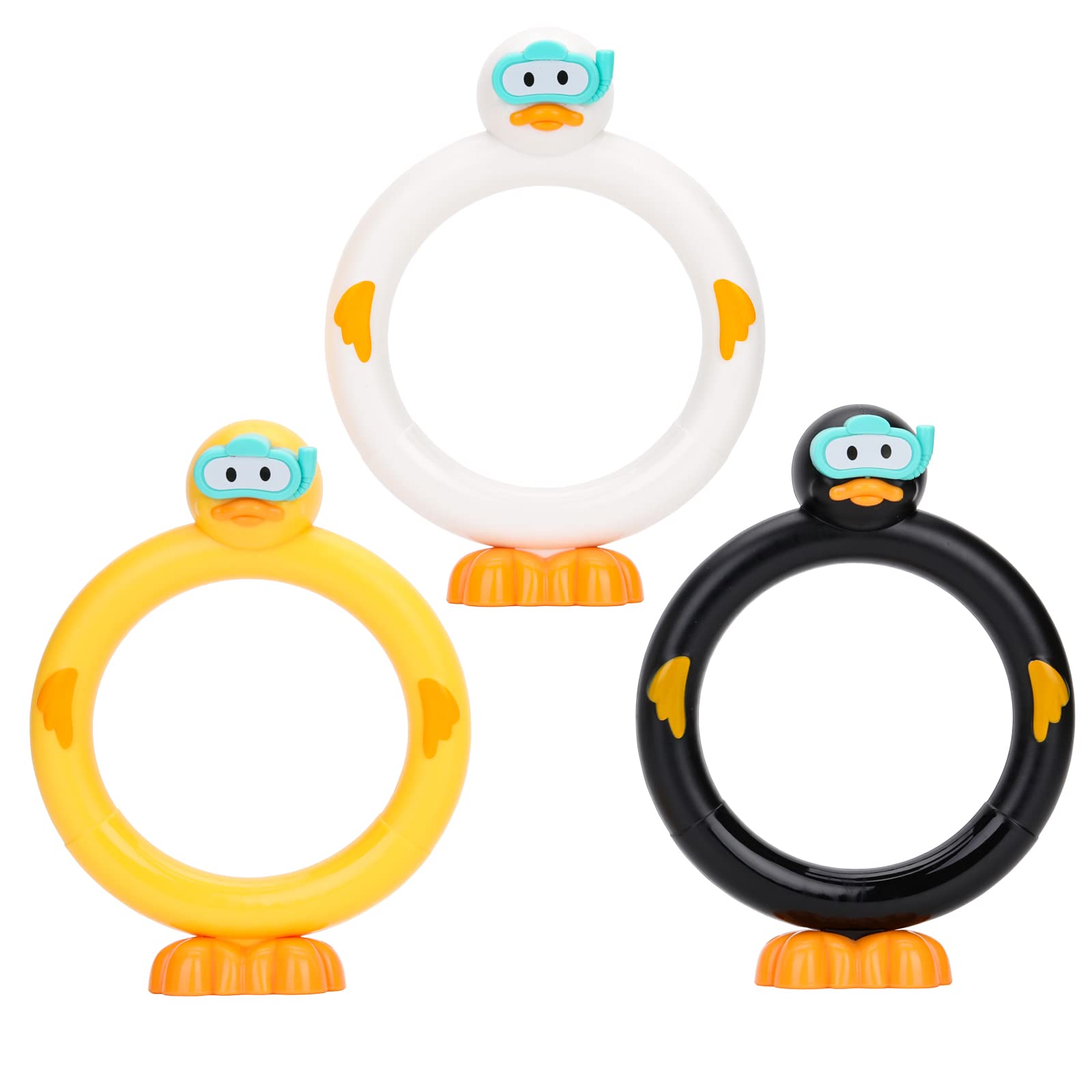 Sasbsc Diving Rings Pool Toys For Kids: 3Pcs Diving Toys Swimming Underwater Training Water Toys For Kids Ages 4-8, Fun Pool Rings Dive Toys For Kids Ages 8-12