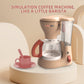 Yalujumb Play Kitchen Toys, Pretend Play Kitchen Appliances Toy Set With Coffee Maker, Mixer, Toaster With Realistic Lights& Sou