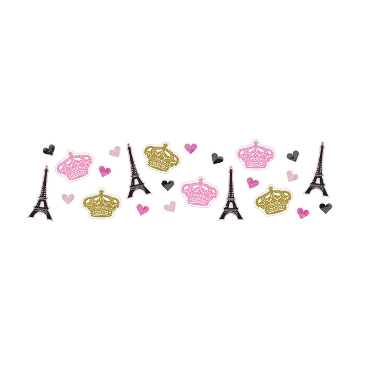 Amscan 360235 Day in Paris Value Pack Confetti, Multi Color