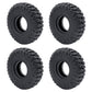 RCLIONS 4PCS Rubber Micro 1'' RC Wheel Tires 62mm for 1/24th Axial SCX24 Deadbolt,C10,JLU CRC,Bronco RC Crawler Truck Car (B Sty
