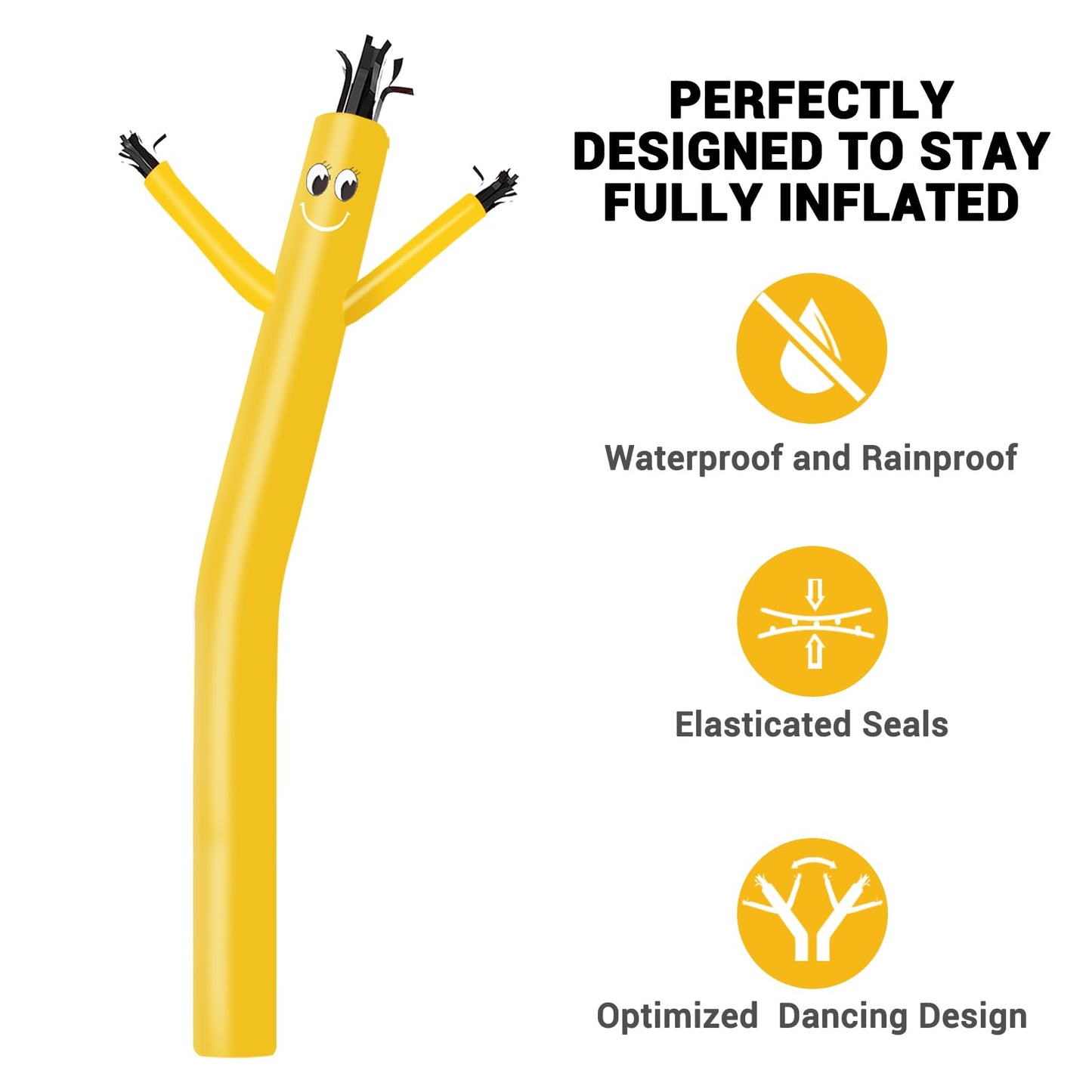 Mounto 20Ft 18Inch Fly Puppet Dancer Tube Man Fly Guy Puppet Dancer(Yellow)