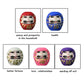 Daruma Fortune Dolls (4.7cm, Set of 10, Made in Japan)