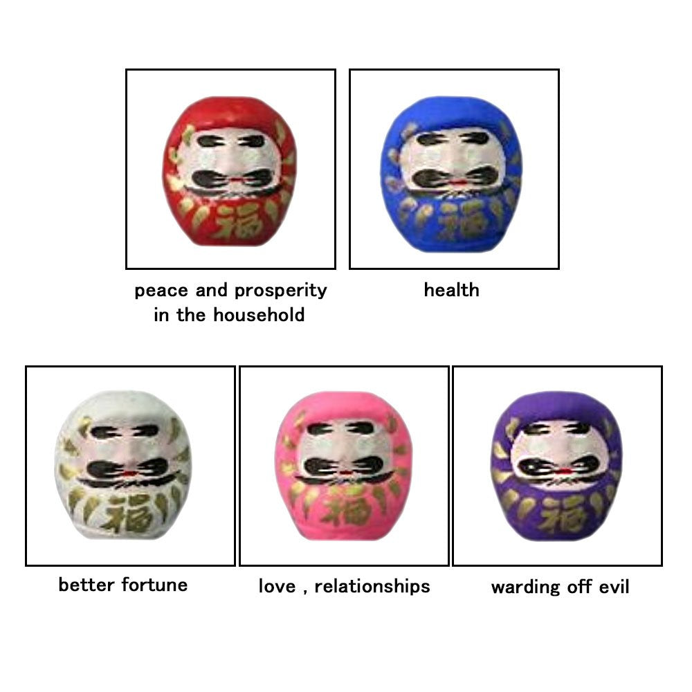 Daruma Fortune Dolls (4.7cm, Set of 10, Made in Japan)
