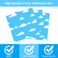 96 Pcs Blue Sky White Clouds Party Plates And Napkins Party Supplies Cartoon Story Party Tableware Set Clouds Theme Party Decora