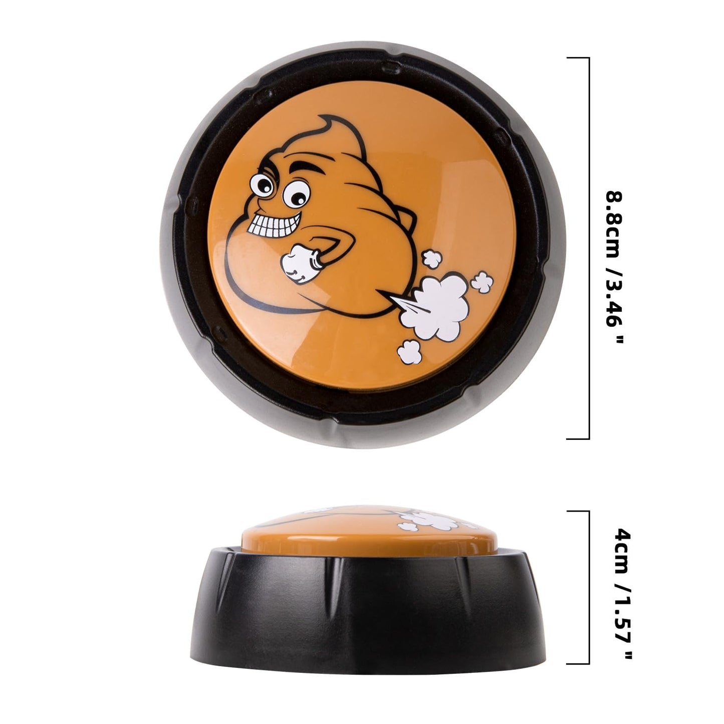 Mealivos Talking Button,Button-Complete Red/Black… (Brown White)