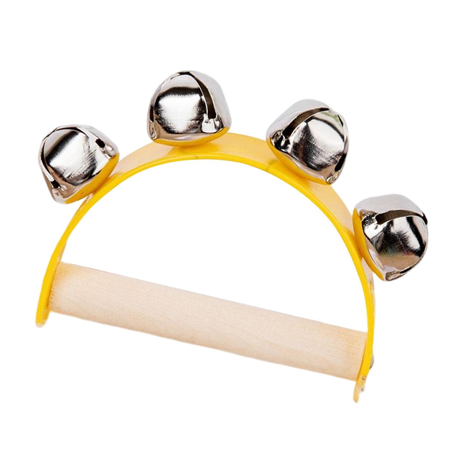 Lichts Wooden Handbell Percussion Instrument Educational Toys For Game Holiday Yellow