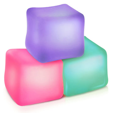Fidget Toy Stress Cube 3 Pack - Squishy Fidget Toys For Relaxation, High Density Gel Filled, Fidgets For Classroom, Calming Toys For Kids Adults Children Teens