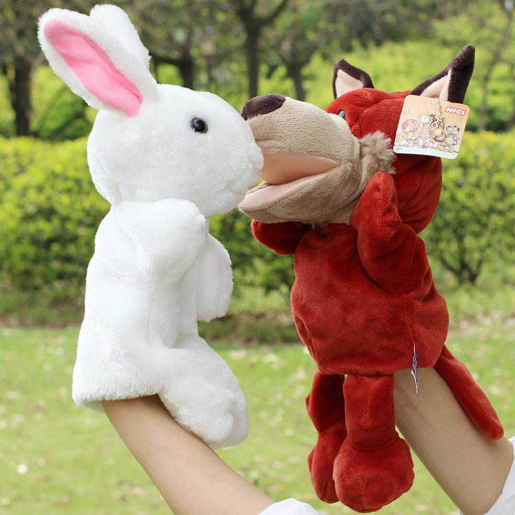 Rabbit Puppet Hand Puppets Easter Bunny Rabbit Hand Puppet Plush Animal Toys Easter Kids for Imaginative Pretend Play Stocking S