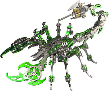Konhaovf Green 3D Metal Puzzle For Adults Scorpion, Diy Colorful 3D Metal Model Kits To Build With Tool, 3D Desktop Model Kits B