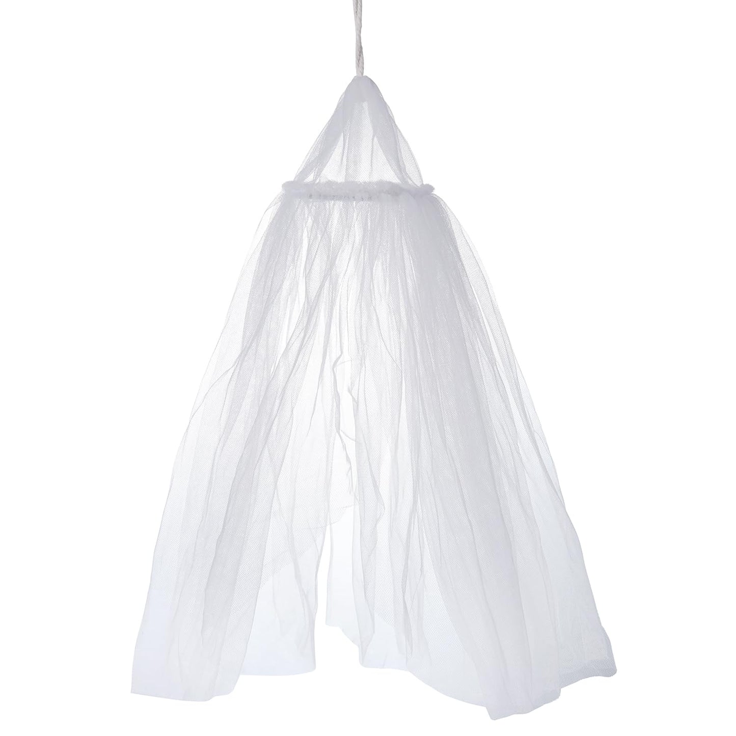 Minamzee Dollhouse Bed Curtain, 1/12 Miniature Bedroom Accessories, Dollhouse Furniture Curtain Decor(White)