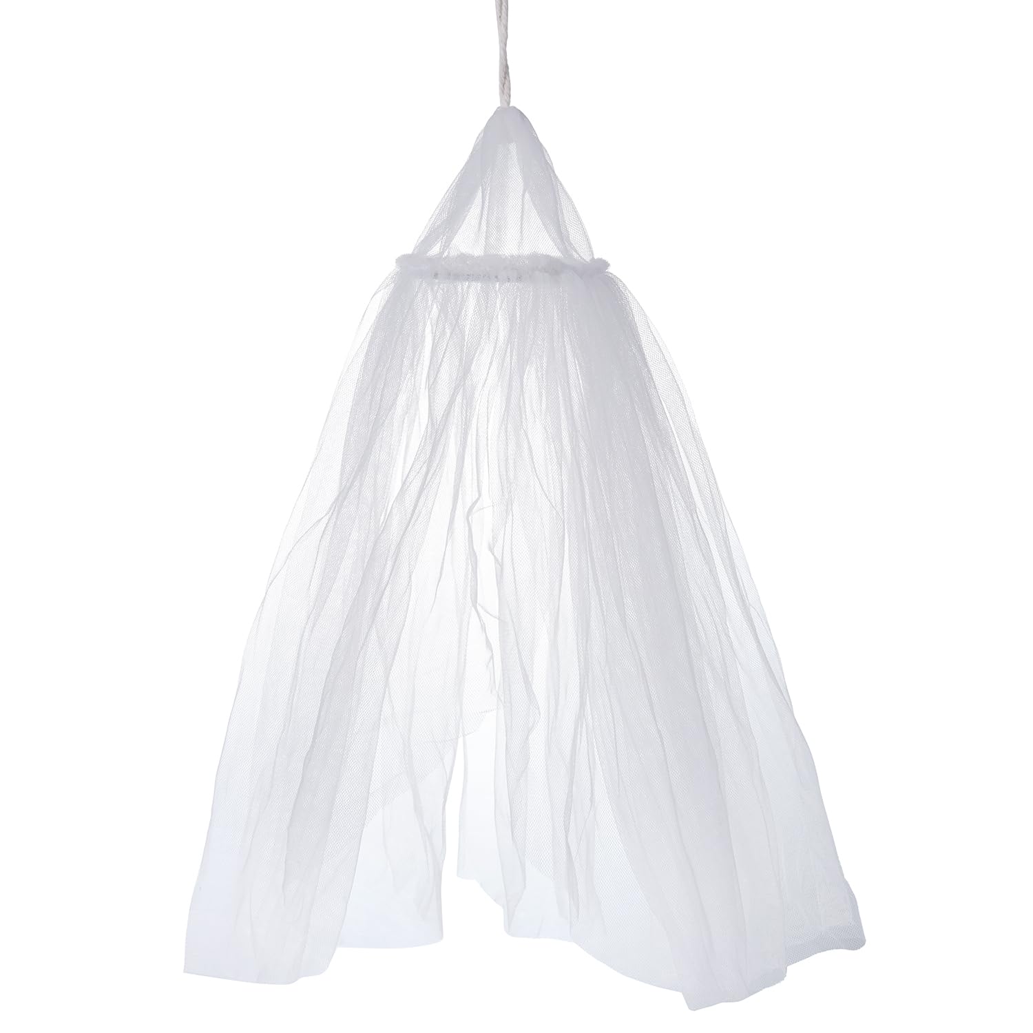 Minamzee Dollhouse Bed Curtain, 1/12 Miniature Bedroom Accessories, Dollhouse Furniture Curtain Decor(White)