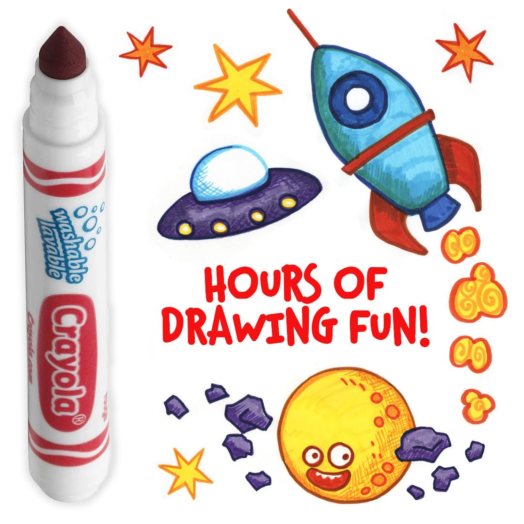 Crayola Washable Markers - Red (12Ct), Kids Broad Line Markers, Bulk Markers For Classrooms & Teachers