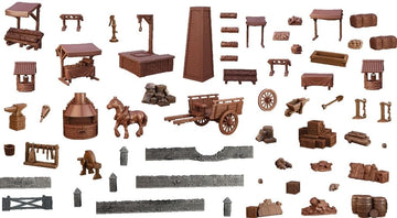 Mantic Mgtc124 Terraincrate: Town Centre (Includes Retail Exclusives), Multi