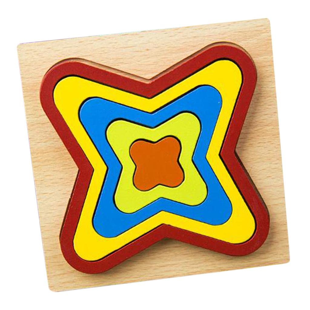 CALANDIS?Geometric Jigsaw Puzzle Kids Preschool Educational Toy Gift Quadrangle | Preschool Toys & Pretend Play