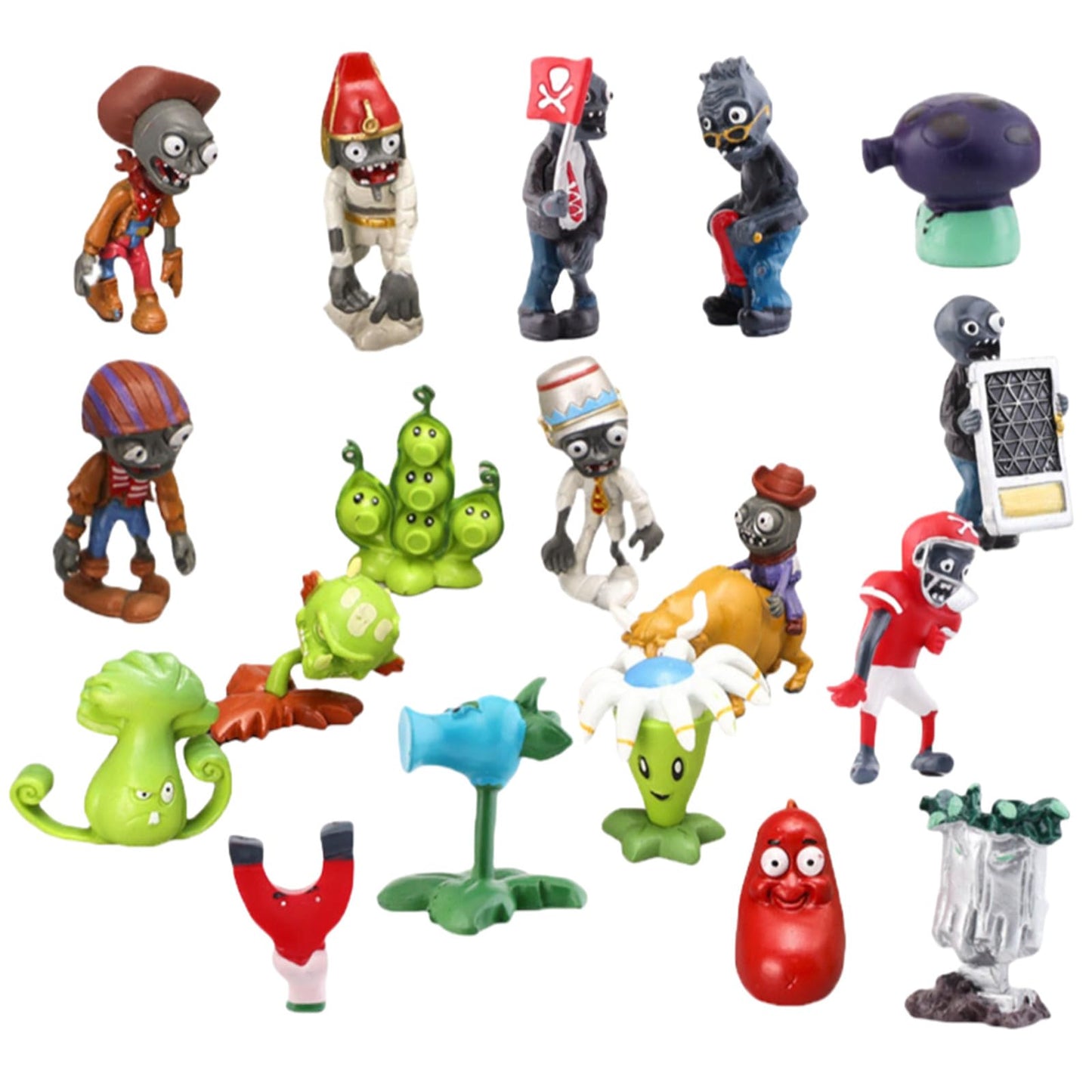 Jhesao 18Pcs Plants And Zombies Pvz Toys Set Action Figures Pvc Toy New, Great Gifts For Kids And Fans, Birthday And Party New