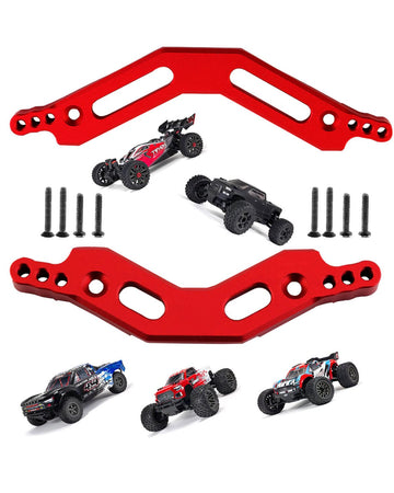 RCMYou Aluminum Front Rear Shock Tower Upgrades Part for 1/10 Arrma Senton/Granite,1/10 Outcast/Kraton 4S BLX 4WD,Red