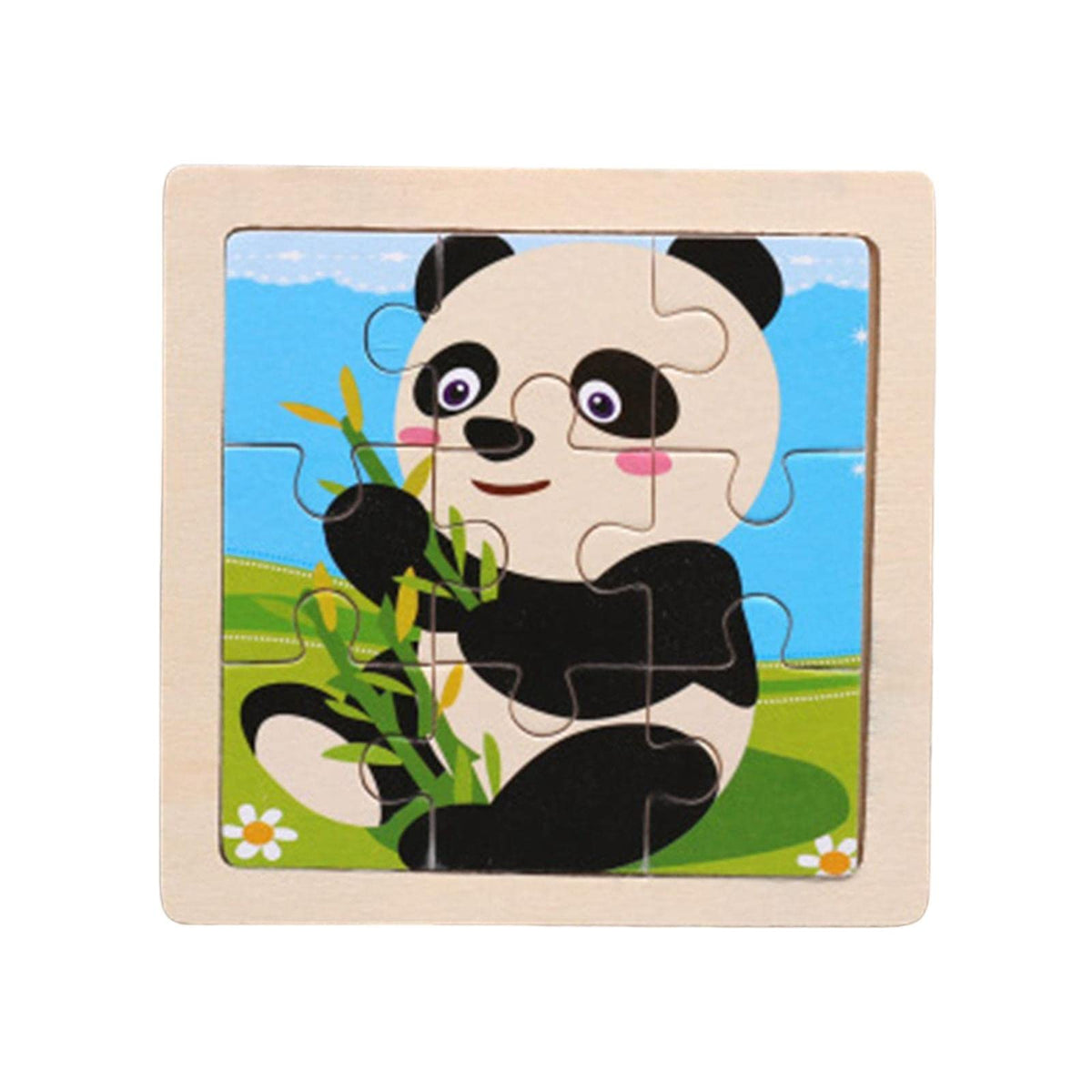 MYADDICTION Wooden Jigsaw Puzzles Early Learning Educational Toys for Kids Toddlers Panda