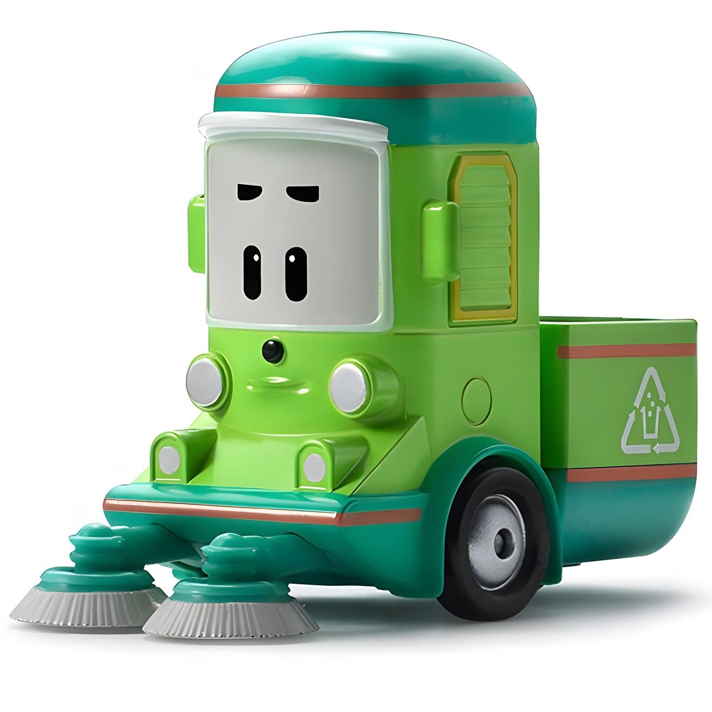 Robocar Poli, Cleany DIE-CAST Metal Toy Cars, Broomstown Sweeper Truck Toys, Mini Model Vehicle Party Birthday Gifts for Toddler