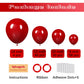 Voircoloria 130Pcs Ruby Red Balloons Different Sizes 18'' 12'' 10'' 5'' Dark Red Latex Balloon Garland Arch Kit For Birthday Bab