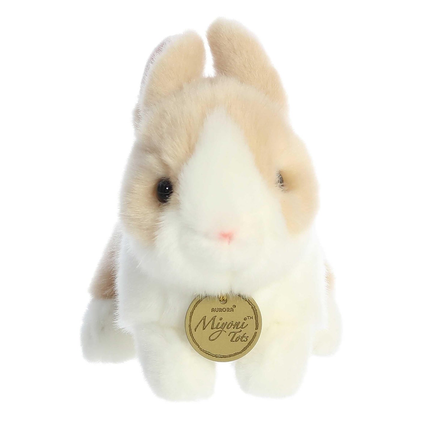 Aurora Adorable Miyoni Tots Baby Bunny Stuffed Animal - Lifelike Detail - Cherished Companionship - Ginger And White 7.5 Inches