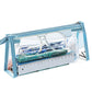 Wolpin Pvc Large Capacity Pencil Bag, Transparent Blue Pencil Pouch With Zipper Closure Portable Makeup Pouch, Case Cute Station