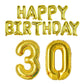Happy Birthday Balloon Banner 40 Inch 30 Balloon Number 16 Inch Happy Birthday Letters Balloons Gold Foil Mylar Balloons For Wom
