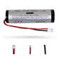Kbt 3.7V 3000Mah Rechargeable Li-Ion Battery With Jst 2.54 2Pin Plug, Charging Cable For Voice Power Amplifier, Speaker