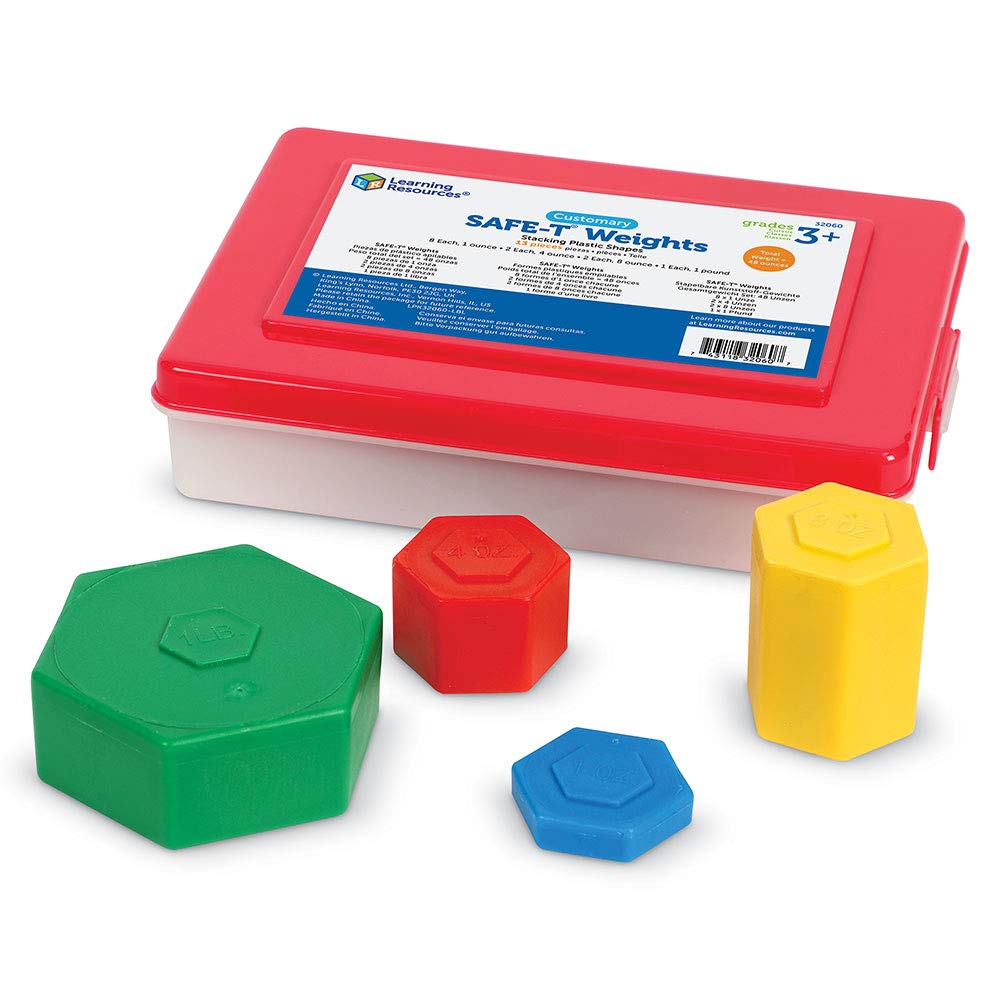 Learning Resources Customary SAFE-T Weight Set, 13 Pieces
