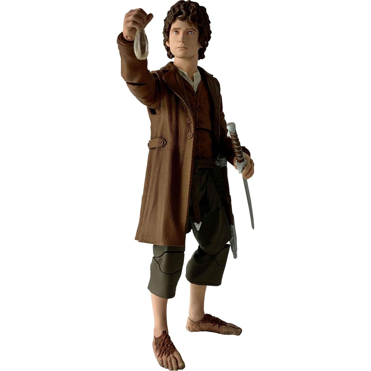 Diamond Select Toys Frodo 4-Inch Action Figure, Brown, Plastic, Model AUG209134, 16 Points of Articulation, The Lord of The Rings Series 2